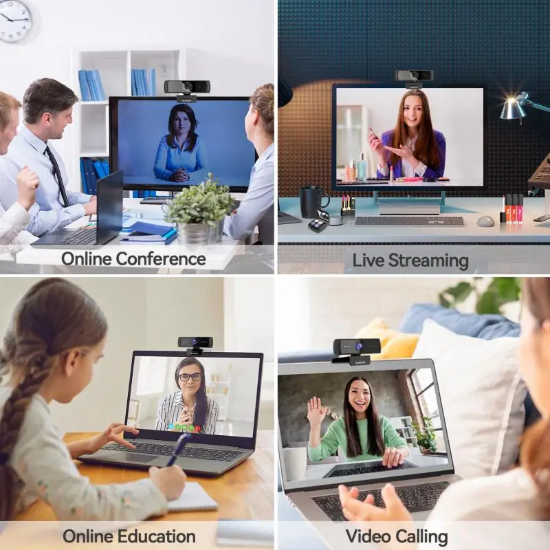 Ausdom Aw651s 2k Fhd Autofoco Computador Webcam 30fps Usb Câmera Web com Microfone e Privacidade Capa Streamcam para Computador Portátil - Imagem 5