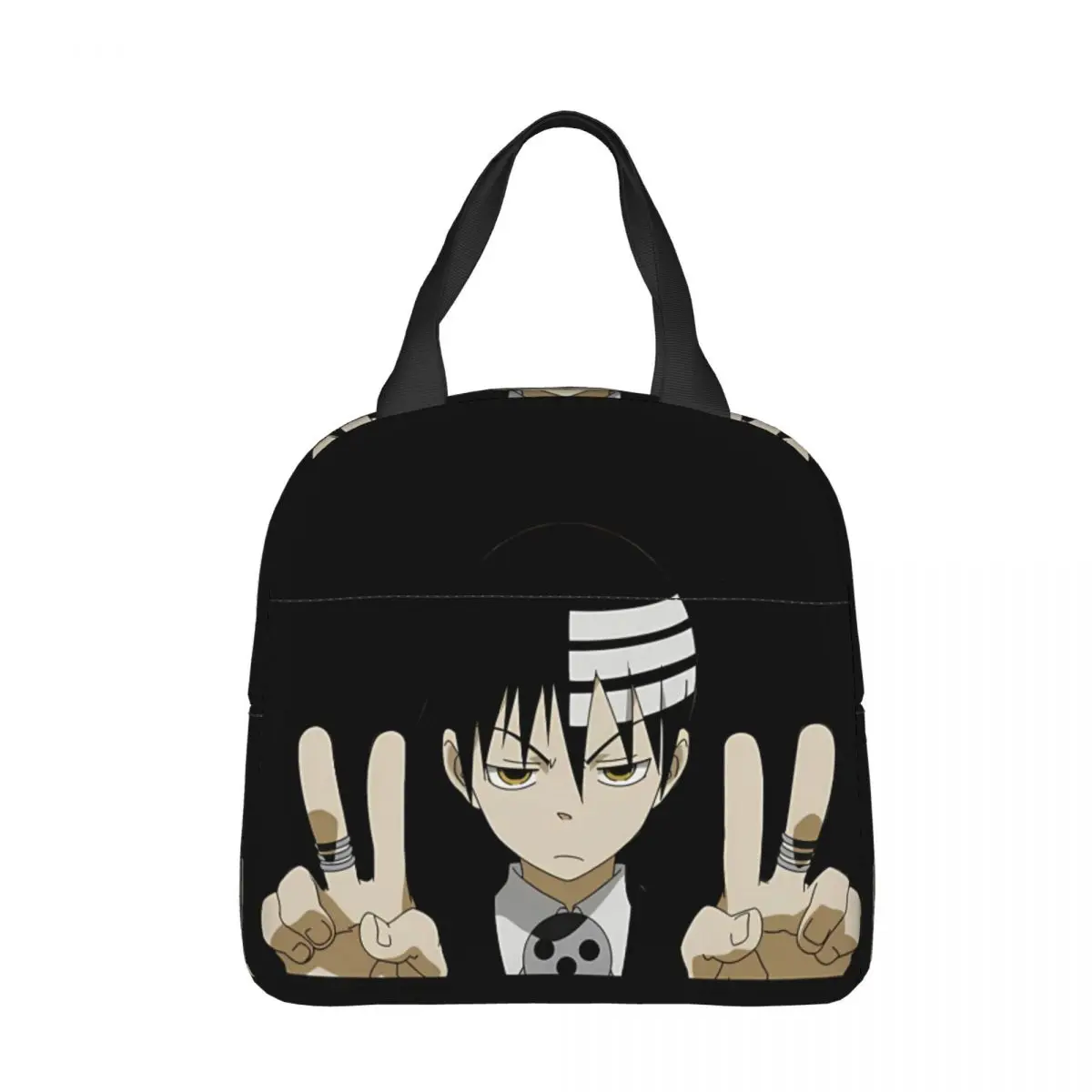 

Death The Kid Lunch Bag box Anime Soul Eater Children Aluminum Bag Foil Portable Lunchbox