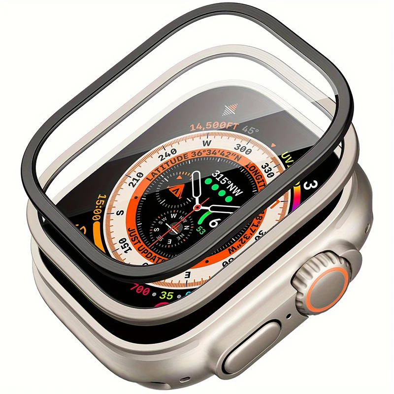 Premium Aluminum Alloy Case with Tempered Glass Screen Protector - Anti-Scratch Cover