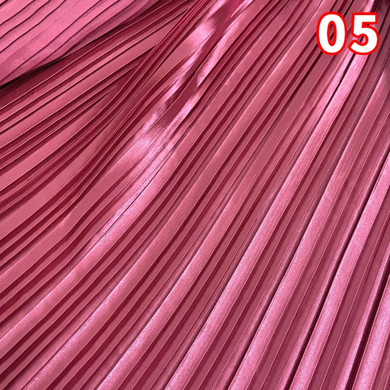 Plissierter Satinstoff für Handarbeiten, Kleid, Rock, Kostüm, Kleidung, DIY, Nähen, Stoff, weiche, glänzende Stoffe (gerade Länge 50 cm) – Detail 3