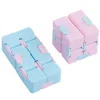 1pc Makaron Anti-stress Cube Sensory Fidget Toy Hand Held Blocks Fidgeting Game Gadget Gift for Adults Decompression Spinner 4