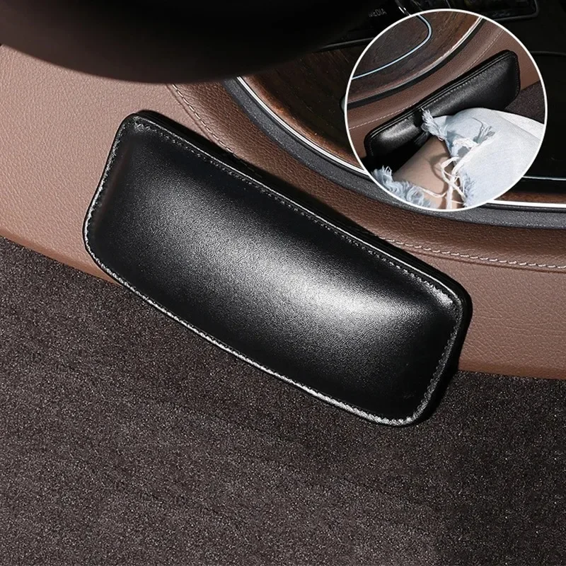 Leather Knee Pad Car Interior Pillow Comfortable Elastic Cushion Memory Foam Universal Thigh Support Accessories 18X8.2cm car seat cushion car cushion knee cushion