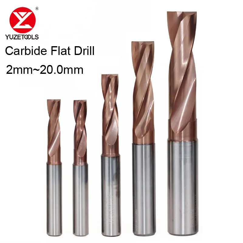 Hrc60 Tungsten Carbide Flat Bottom Drill Flat Head 180° Counterbore