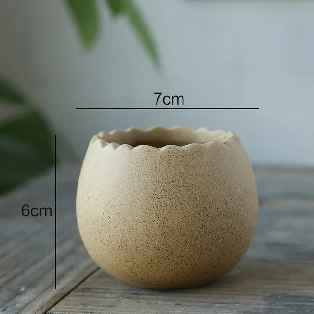Sárkány Tojás Alakú Zamatos Növény Hüvelykujj Kis Virágpot Egyszerű Iroda Dekoráció Kerámia Otthoni Díszek - Image 4