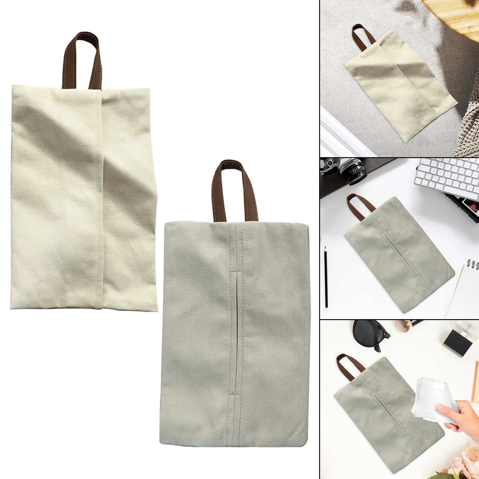 Hanging Tissue Bag Tissue Dispenser Paper Towel Bag Tissue Box Storage Pouch Bag for Home Bathroom Bedroom Kitchen Camping 3