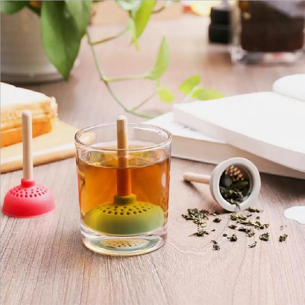 

Reusable Tea Infuser Tea Infuser Durable Silicone Strainer with Handle Teaware for Home Kitchen Stainless Steel Filter
