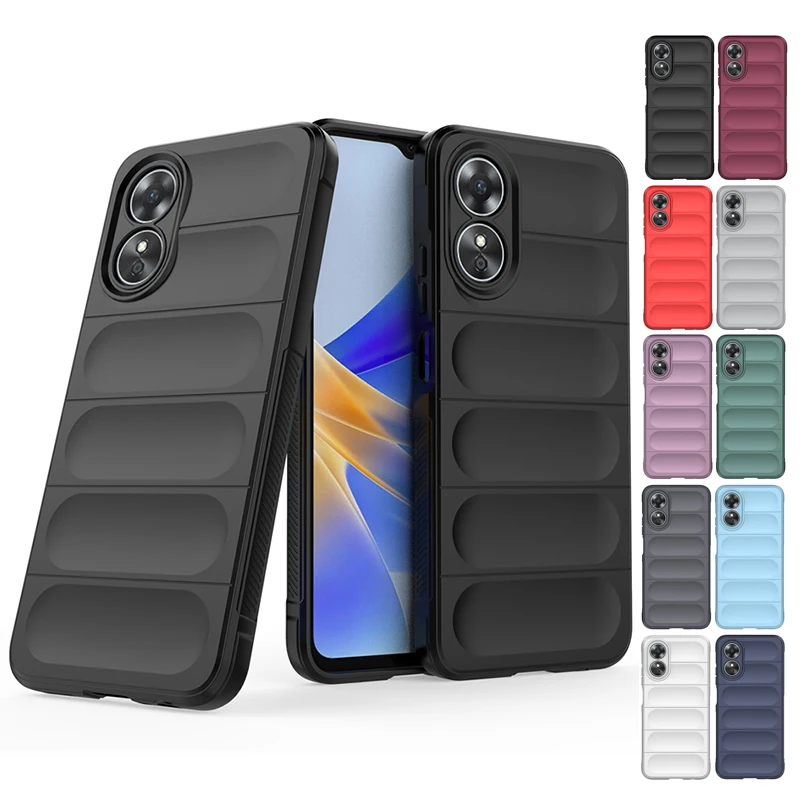 Per Cover Oppo A17 Custodia Per Oppo A17 Capas Nuovo Antiurto Multicolor Armor Phone Back Bumper Soft Tpu Per Fundas Oppo A 17 A17