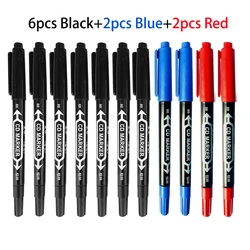 Set of 10 Waterproof Dual-Tip Colored Markers for Sketching and Art Supplies (Mix-10pcs)