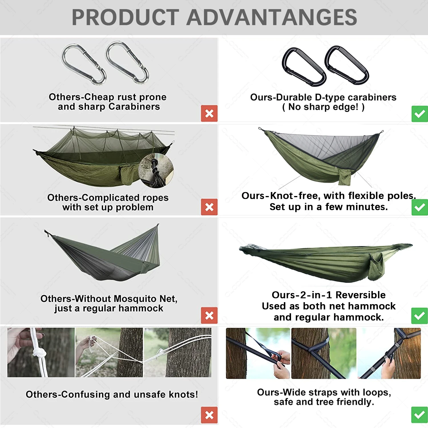 2 Person Camping With Mosquito Net Naturehike Ultralight Equipment Swing For Adults Outdoor Garden Furniture Hanging Hammock 4