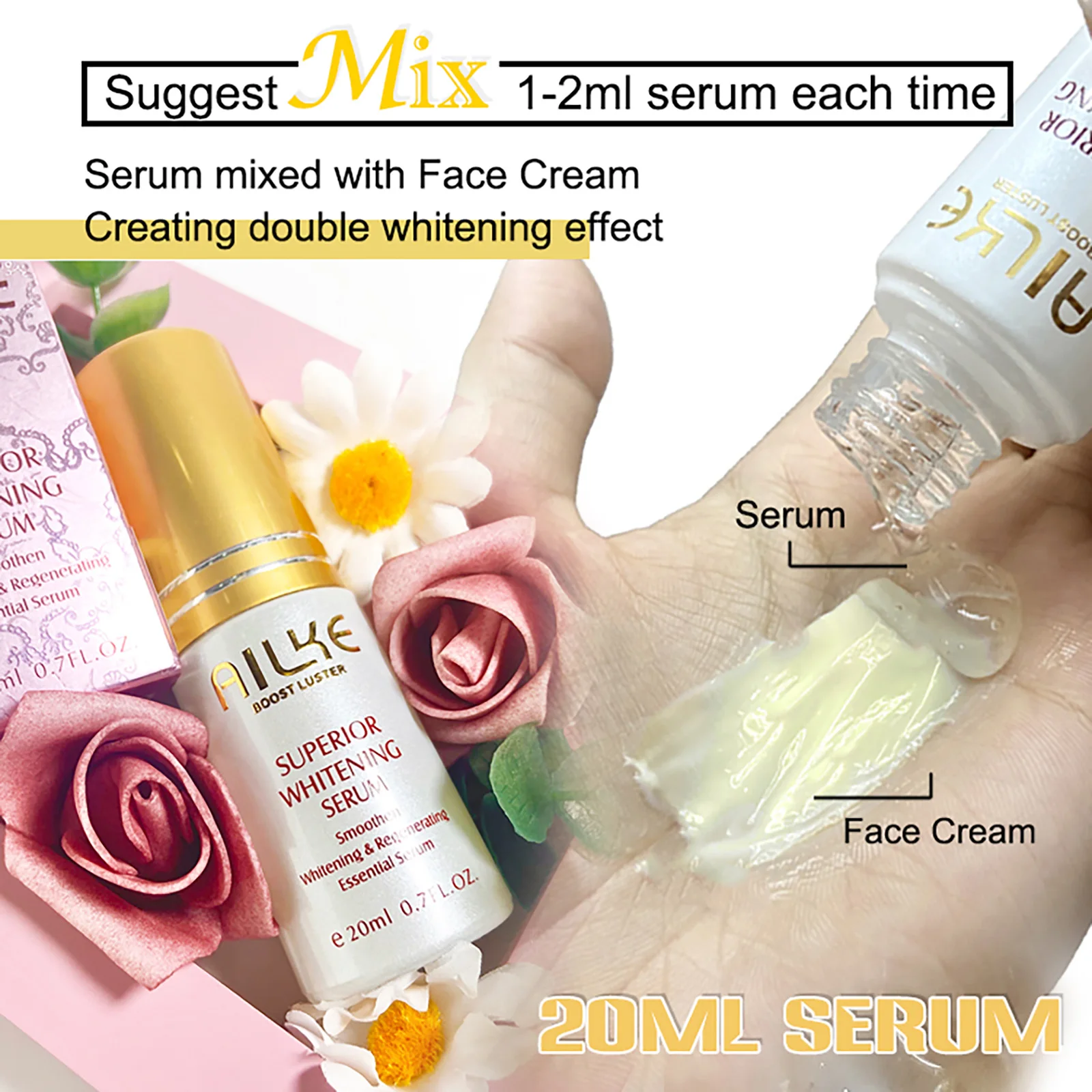 AILKE Rose Facial Cleanser, Women Whitening Moisturizing Cleaning Cleaner, Hydrating, Reduce Dark Spots, For All Skin Types 6