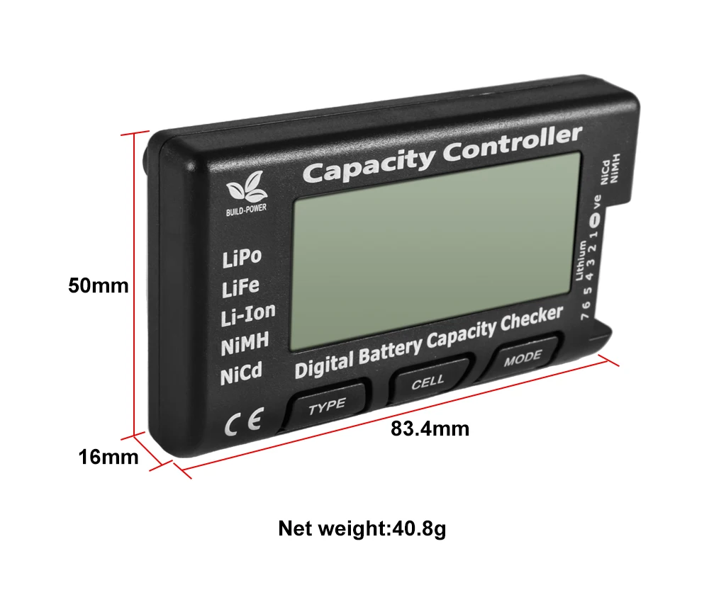 RC CellMeter-7 Digital Battery Capacity Checker LiPo LiFe Li-ion NiMH Nicd battery capacity checker