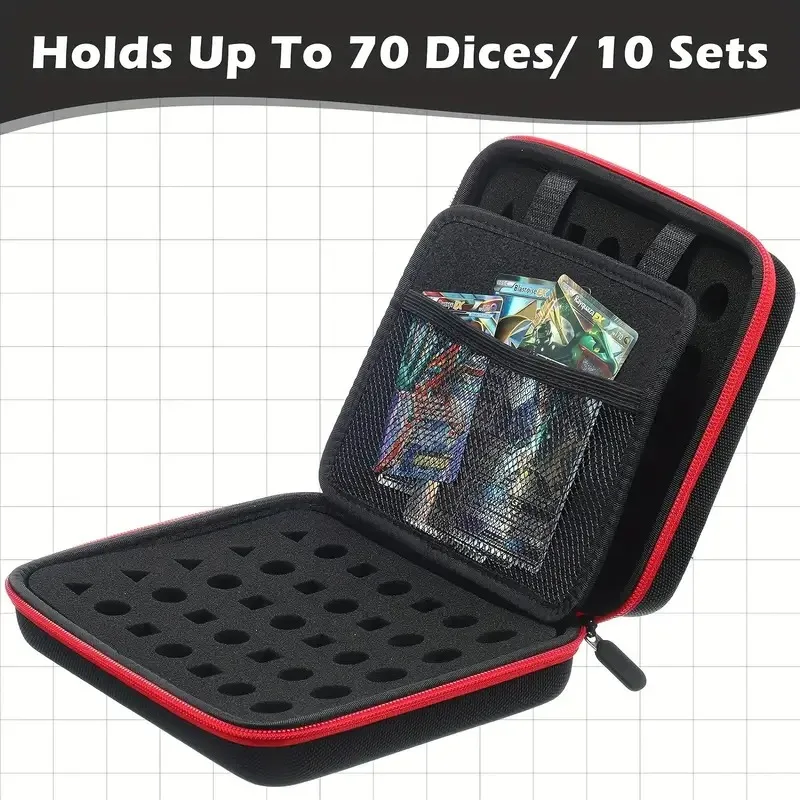 Multi-Faceted Dice Storage Case Removable Tray Without Multi Face Hand Bag For Game 1pc