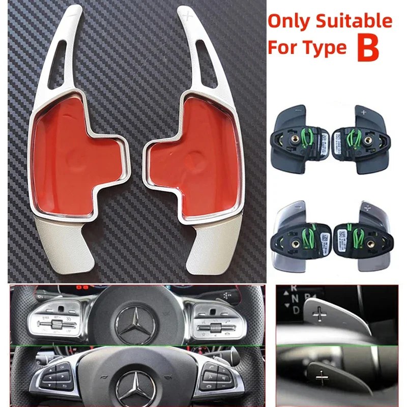 thumbnail image 1 of Extensión de palanca de cambios para volante de coche para Mercedes-Benz Clase A W177 sedán V177 Clase BCE W205 W246 W213 GLA, 1 of 5