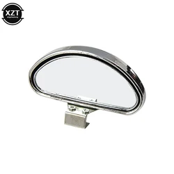 Wide Angle Car Blind Spot and Parking Reference Mirror, Rearview Auxiliary Accessory (Silver)