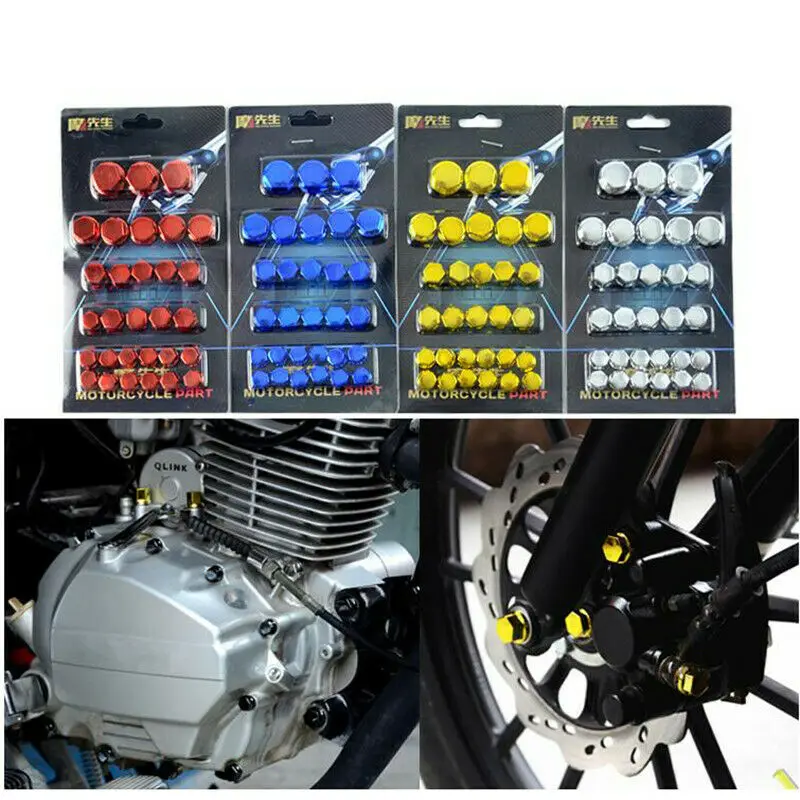 

30Pcs/Set Motorcycle Head Screw Cover Decorative Parts Nuts Styling Cover Lug Nuts Accessories for Yamaha Kawasaki Honda R30