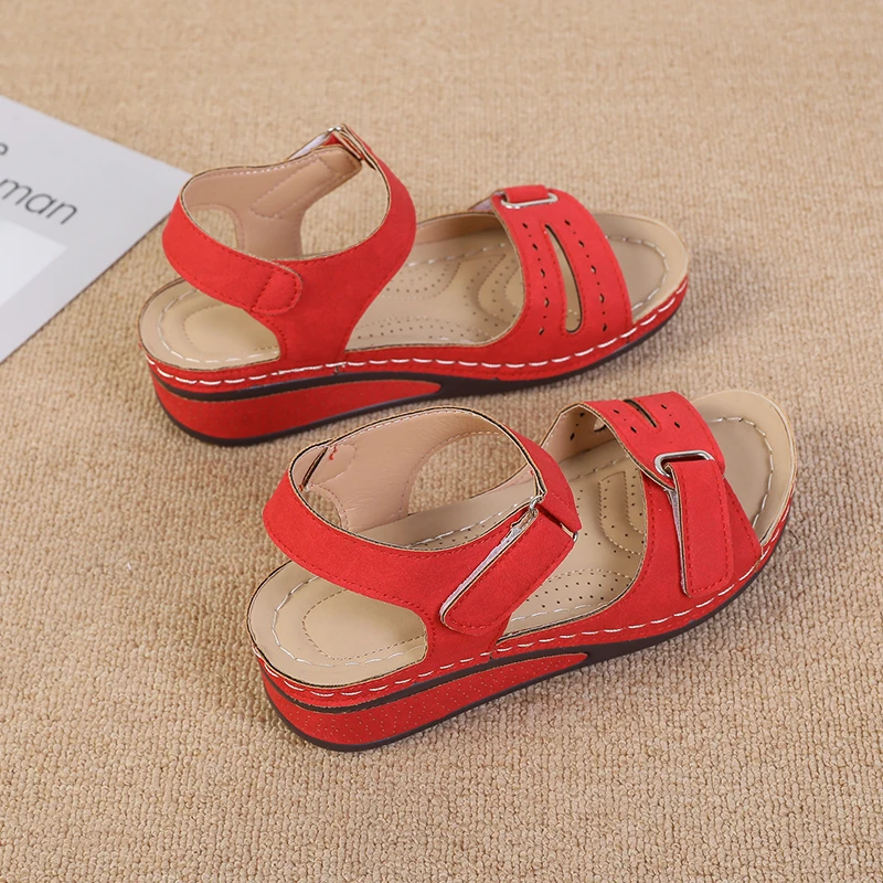 Atikota Fashion Women Wedges Sandals Soft Female Retro Anti-Slip Shoes Ladies Outdoors Casual Sandal Plus Size 2022 Summer New