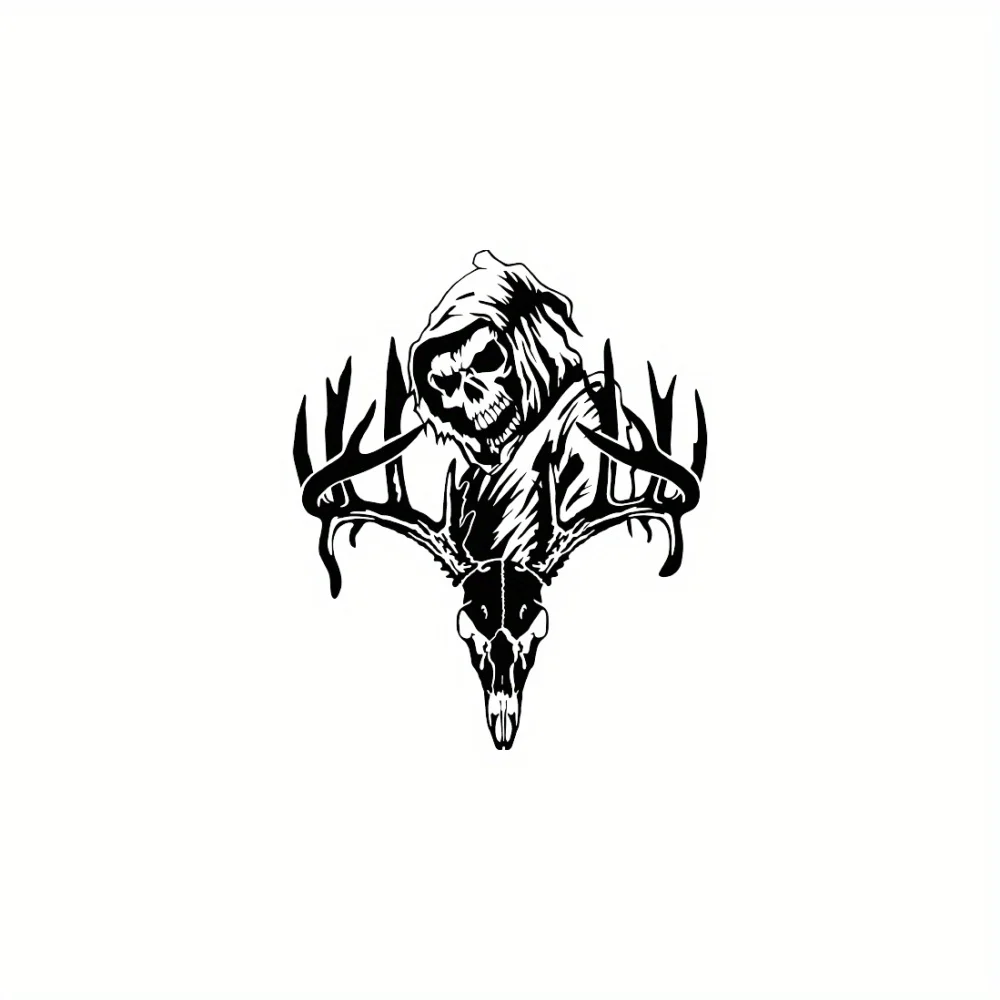 

Death Deer Skull Hunting Fishing Decal Sticker Car Window Graphic - Decorative Sticker For Cars Motorhomes Doors Window Trunks