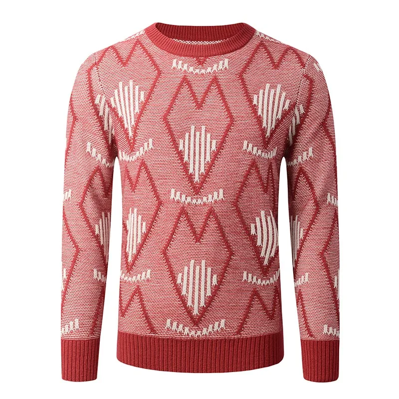 Mens Casual Crewneck Thermal Pullover Sweater