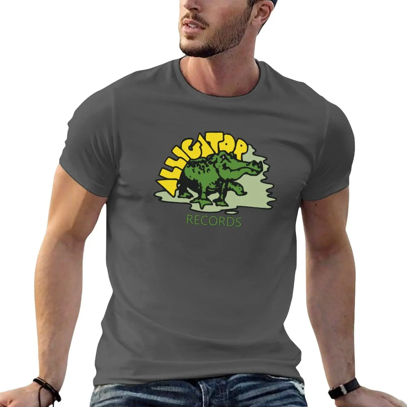 

New alligator records T-Shirt quick drying t-shirt custom t shirts Aesthetic clothing t shirt man mens big and tall t shirts
