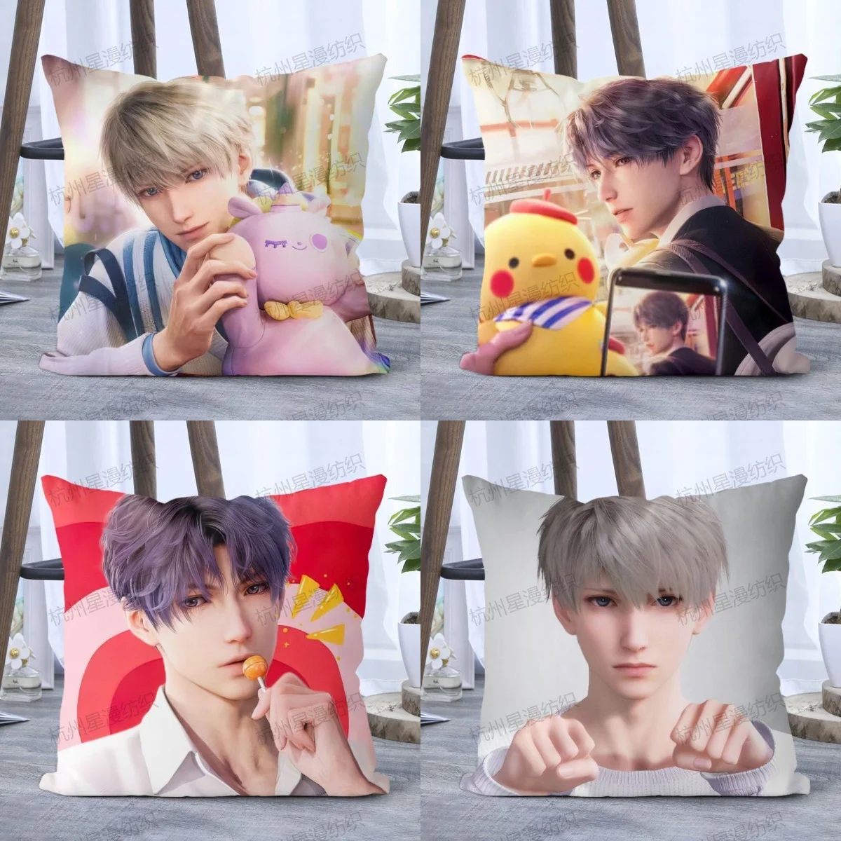 Chinese Game Love And Deepspace Li Shen Shen Xing Hui Qi Yu Rafayel Zayne Xavier 35x35cm Decorative Pillows Cover Cusion Covers