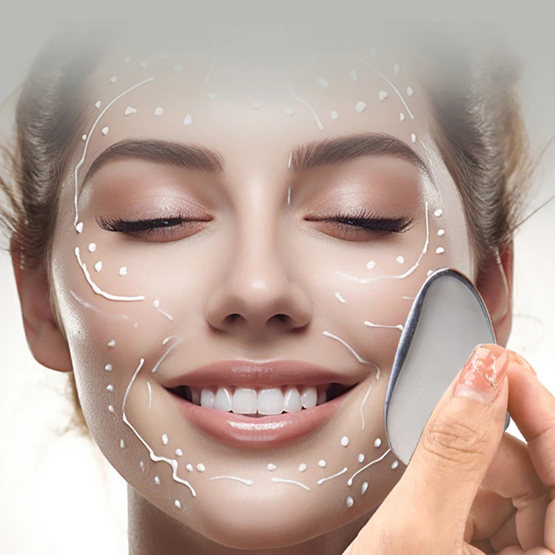 

Массажер гуаша для глаз из нержавеющей стали, Инструмент Для Массажа Гуаша для лица, тела, массажная пластина для спа, скребок для мышечной гуаши