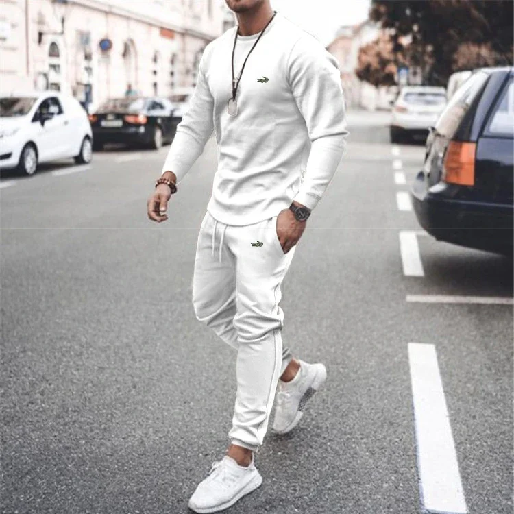 2024 New Ins Trend Multi-Color Long Sleeve Casual Sports Men Suit