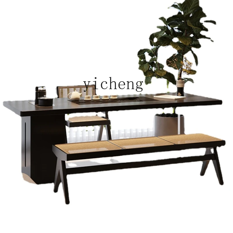 

Xl Solid Wood Balcony Tea Table Desk Acrylic Suspension Tea Table Kettle Integrated