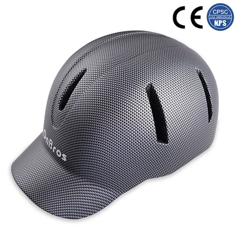 Personality Baseball Cap Styling Motorcycle Helmet Carbon Fiber Look Cycling Skateboard Roller Skating Sports Helmet Unisex