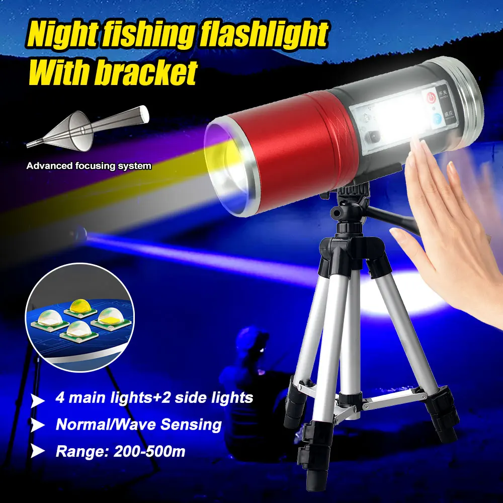 30WPowerfulZoomNightFishingLightTypeCRechargeableHiking
