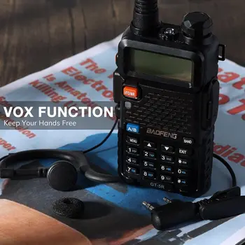 6 Pack Baofeng GT-5R Ham Radio Handheld, FCC Compliant Dual Band Two Way Radio, Long Range Rechargeable Walkie Talkies for Adult 5