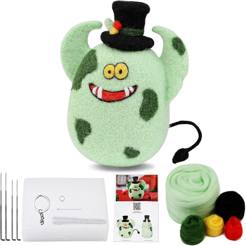 Wool Felting Kits for Beginners with Foam Mat Felting Needles Wool Roving and Other DIY Supplies