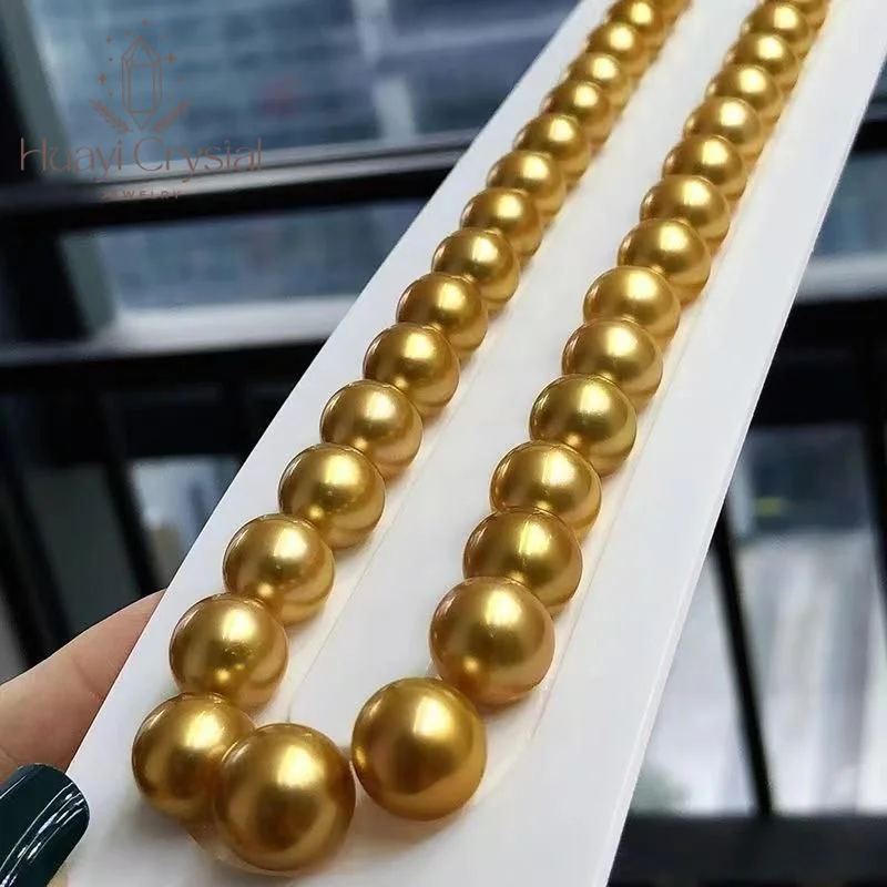 OIMG редкий товар Филиппины толстая Золотая Морская ракушка 15 мм перламутровая цепочка ожерелье Подарки для мам