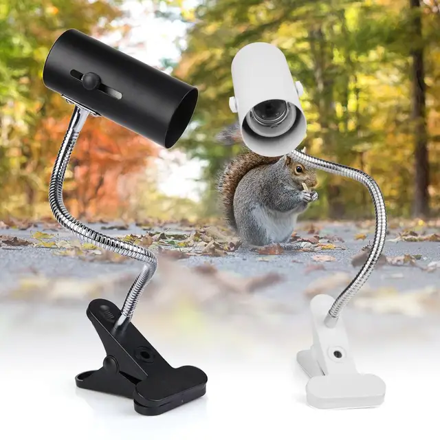 E27 Pet Light Holder 360 Degree Rotation Heating Lamp Clip Cover Durable Reptile E27 Lamp-socket Kit Universal Light Holder 2