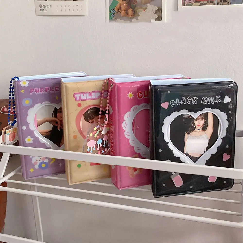 40 Pocket Photocard Holder Collect Case Postcard Storage Lace Heart Cutout Card Binder Photocard Album Photo Album Collect Book