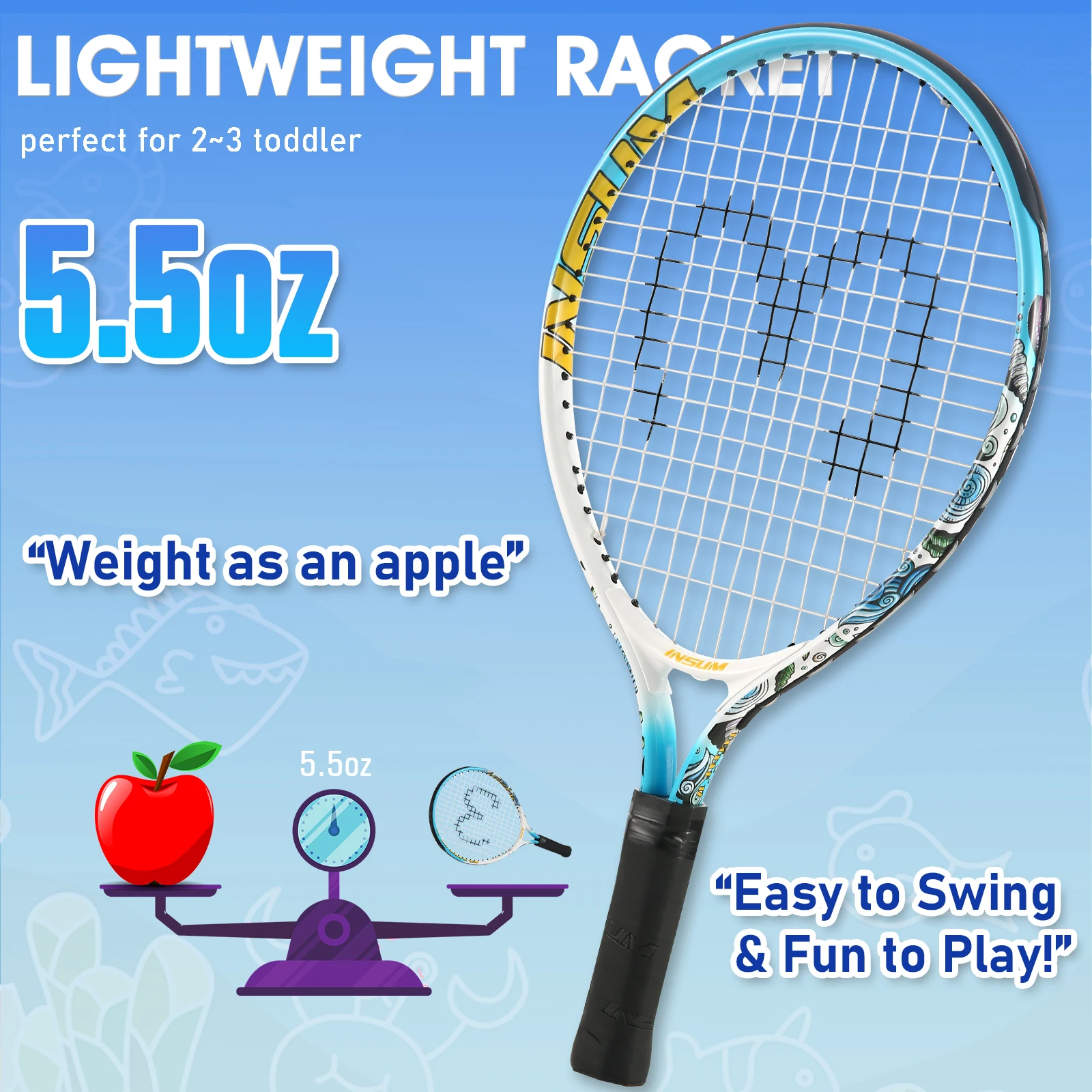 Kids Aluminum Tennis Racket 4