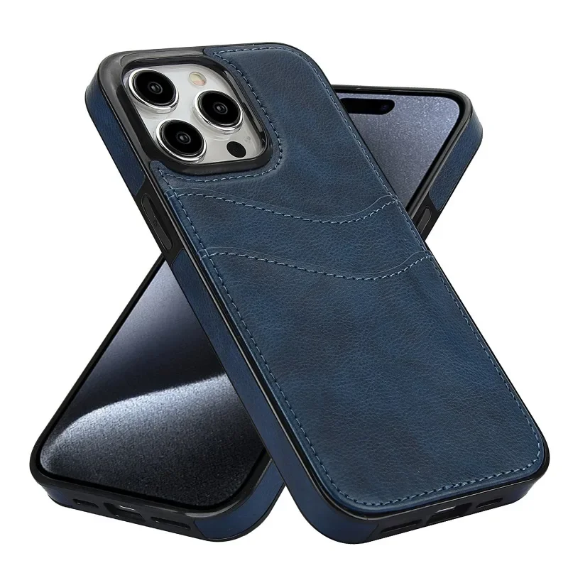Premium PU Leather Wallet Phone Case with Card Holder and Protective Back Cover