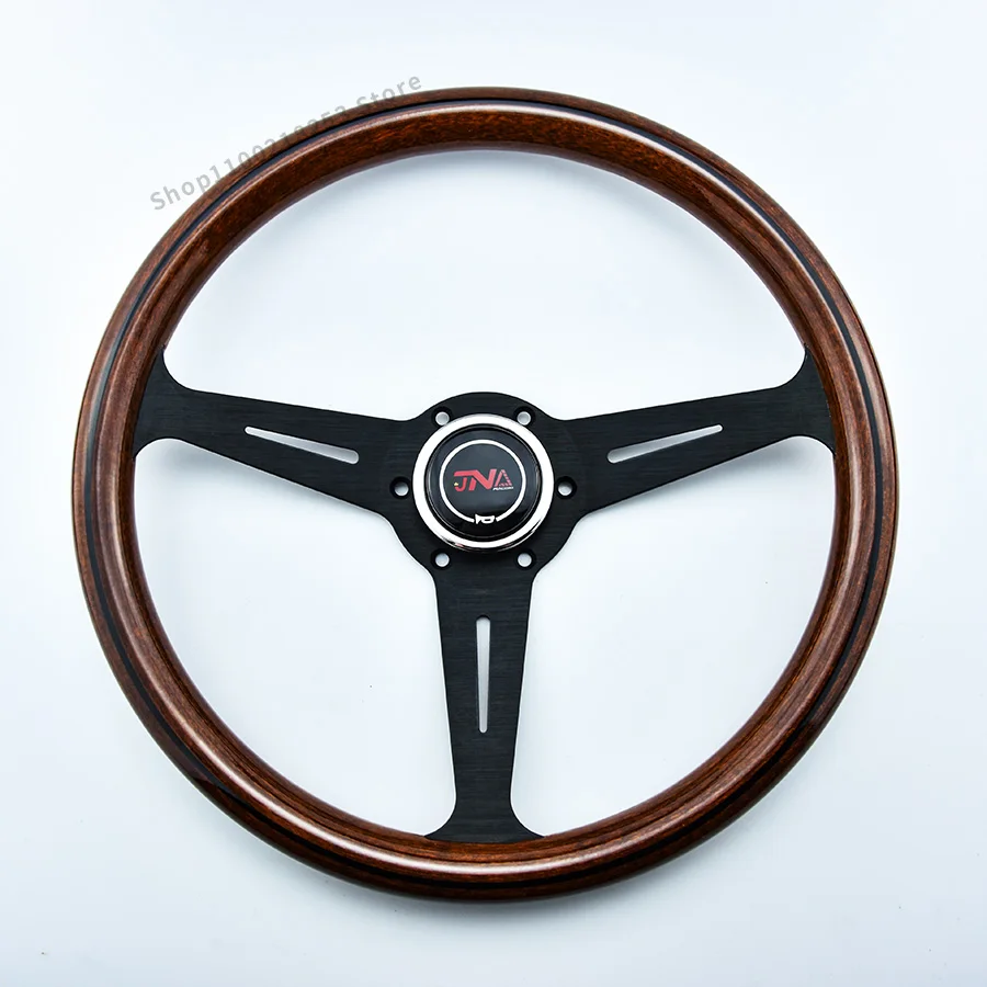 Jdm Racing Car Steering Wheel Black Spoke Jna Classic Wooden Steering