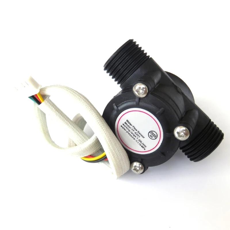 ipiip 3.5-24V Water Flows Sensors Flows Meter Sensors Water Control Liquid 1-30L/min 1.75MPa Switches YF-S201