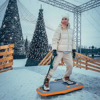 Factory Foldable Towable Snow Tube Winter Sports Inflatable Toboggan Drop Stitch Snow Sled With Handles for Sale