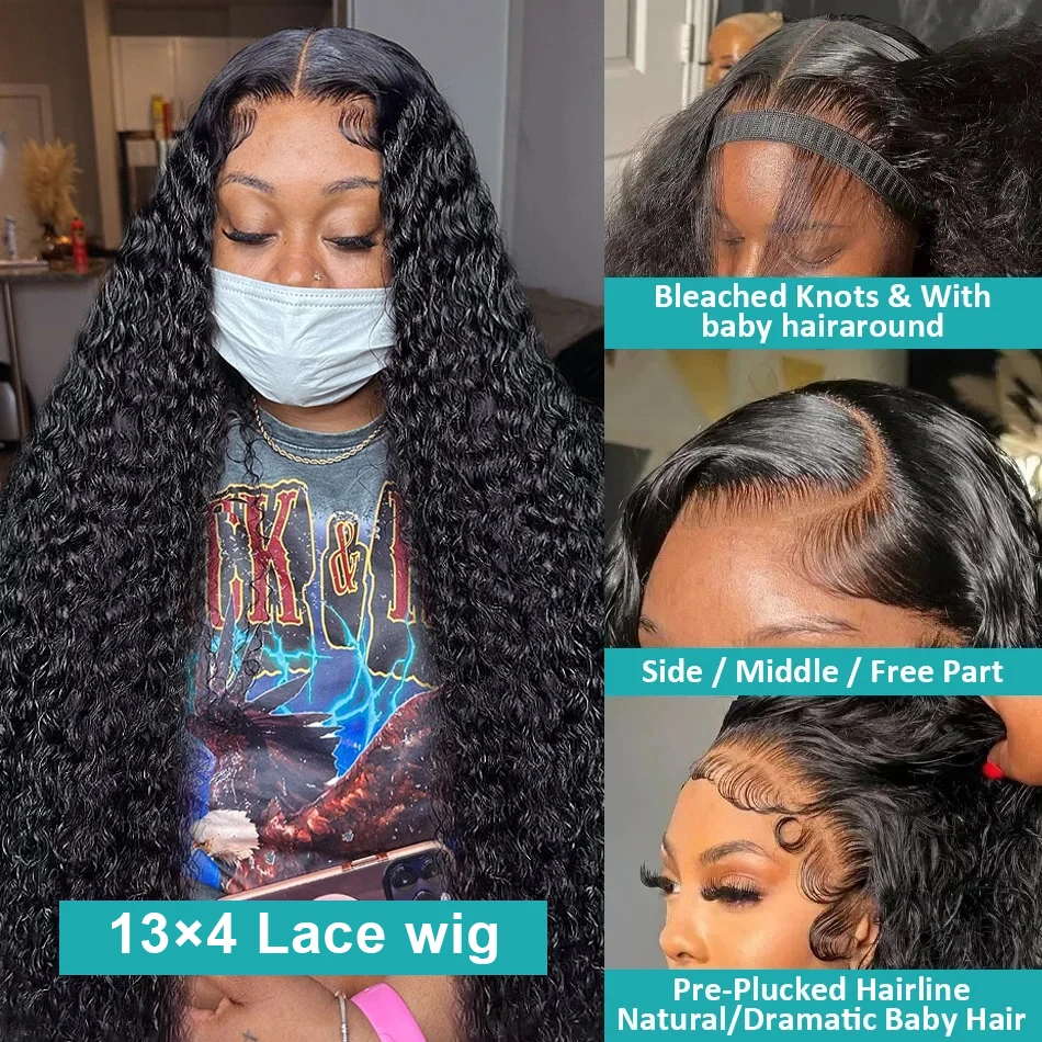 30 40 Inch Water Deep Wave HD Lace Front Human Hair 13x4 13x6 HD Transparent Lace Frontal Wig human hair wig human hair extensions lace front wig human hair wigs front lace wig