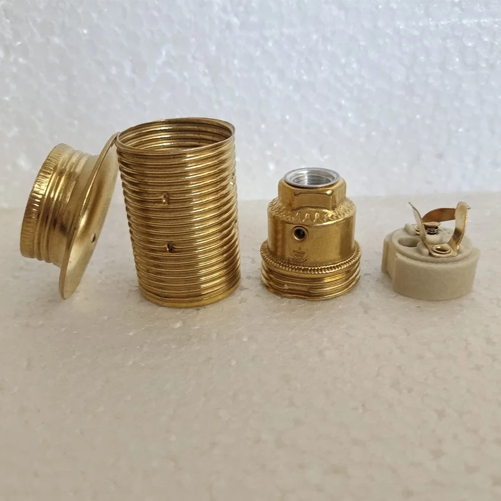 Vintage LED Lamp Hoder E14 DIY Industrial Pendant Light Bulb Base With Ring Retro Screw Socket Fitting Adapter Lampholder