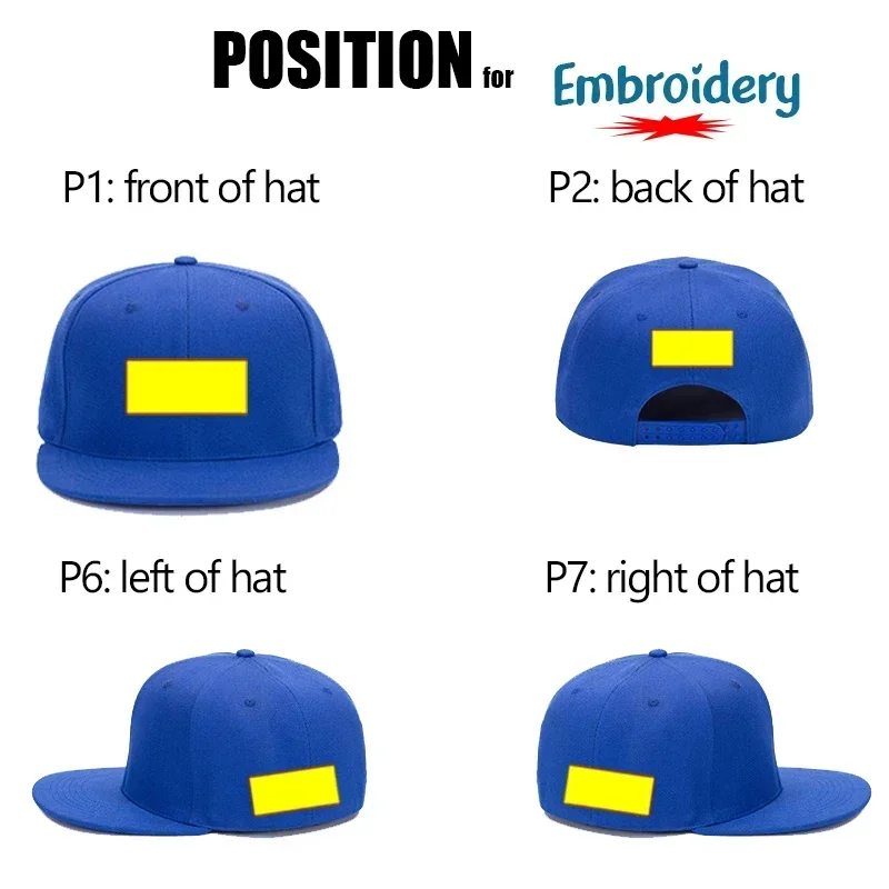 Custom Embroidered Hats Cap For Girls Boys Cuatomized Cartoon Name Children Cap Adult Hip-Hop Flat Baseball Cap For Summer YY706 4