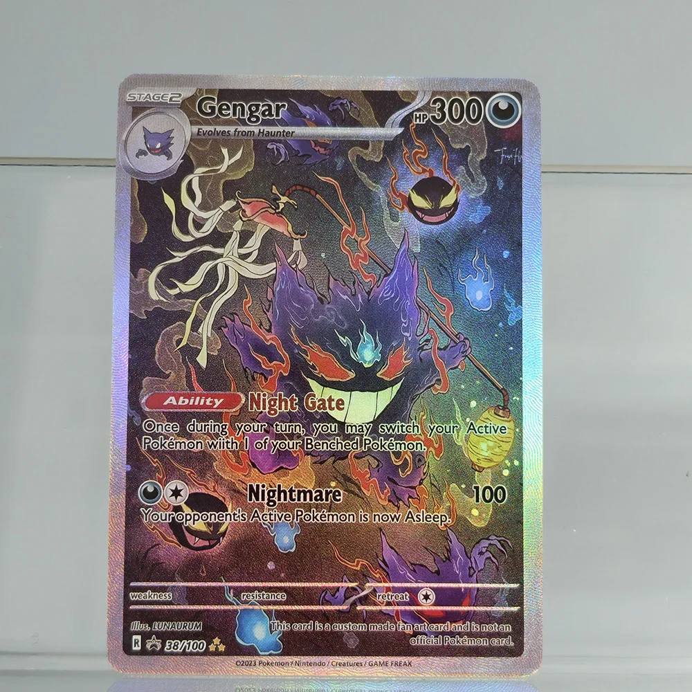 DIY  카드 영어 중국어 산과 강의 고전 스타일 켄가르 앱솔 기아라도스 루카리오TCG 게임 컬렉션 카드