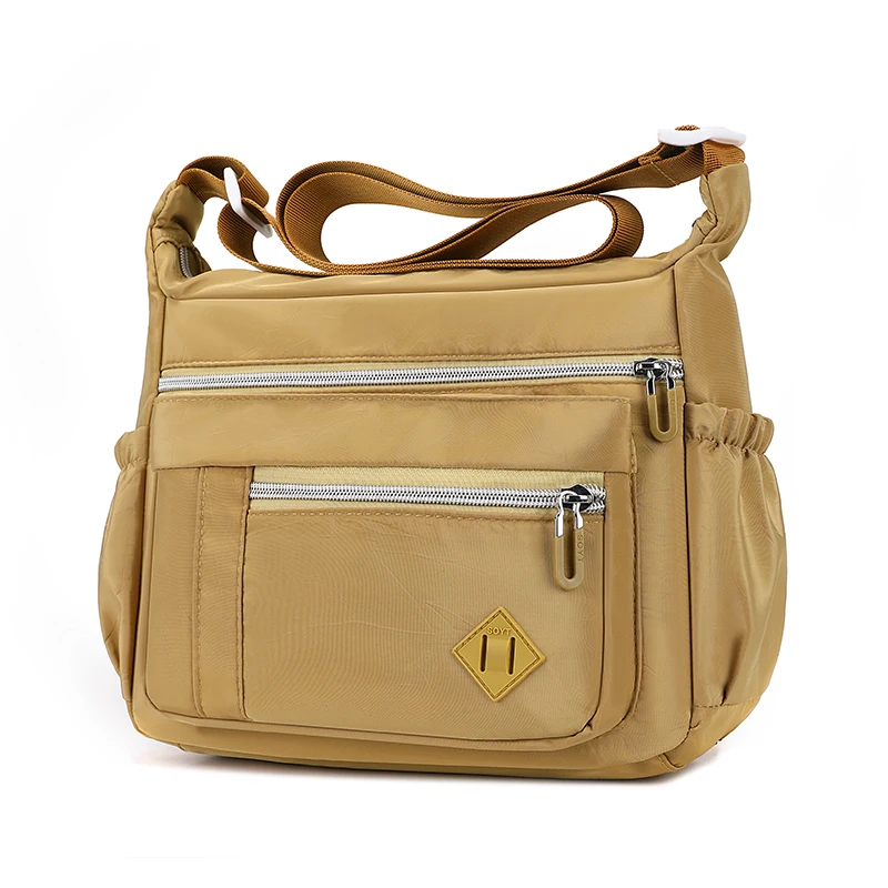 Neutral new men's and women's bags, single shoulder crossbody bags, travel bags, middle-aged and elderly multi-layer leisure mom