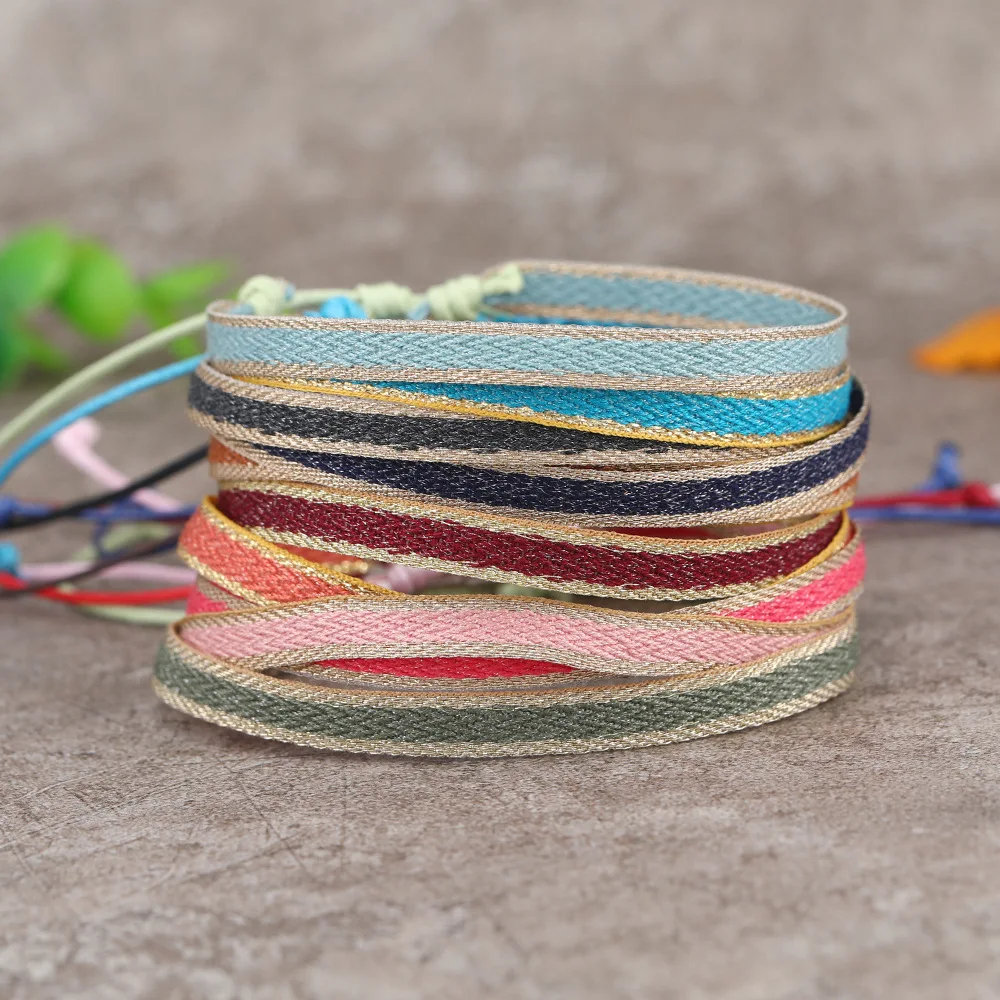 Vintage Nepal Tibetan Weaved Lucky Fabric Bracelet for Women Men Colorful Ethnic Friendship Cloth Bracelet Jewelry cloth braided bracelet