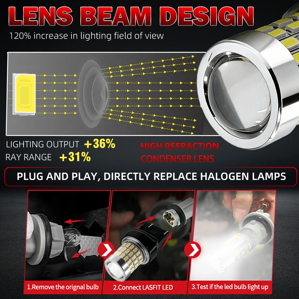 2x LED 드라이빙 DRL/주차 안개등 전구 시트 이비자 MKV KJ1 KJG 해치백 2017 2018 2019-2024 화이트 램프 교체 6000K