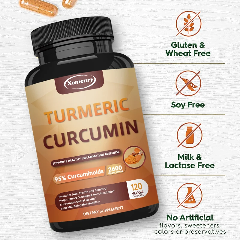 Turmeric Powder Curcumin Supplement 95% Curcumin Black Pepper Extract turmeric curcumin capsules