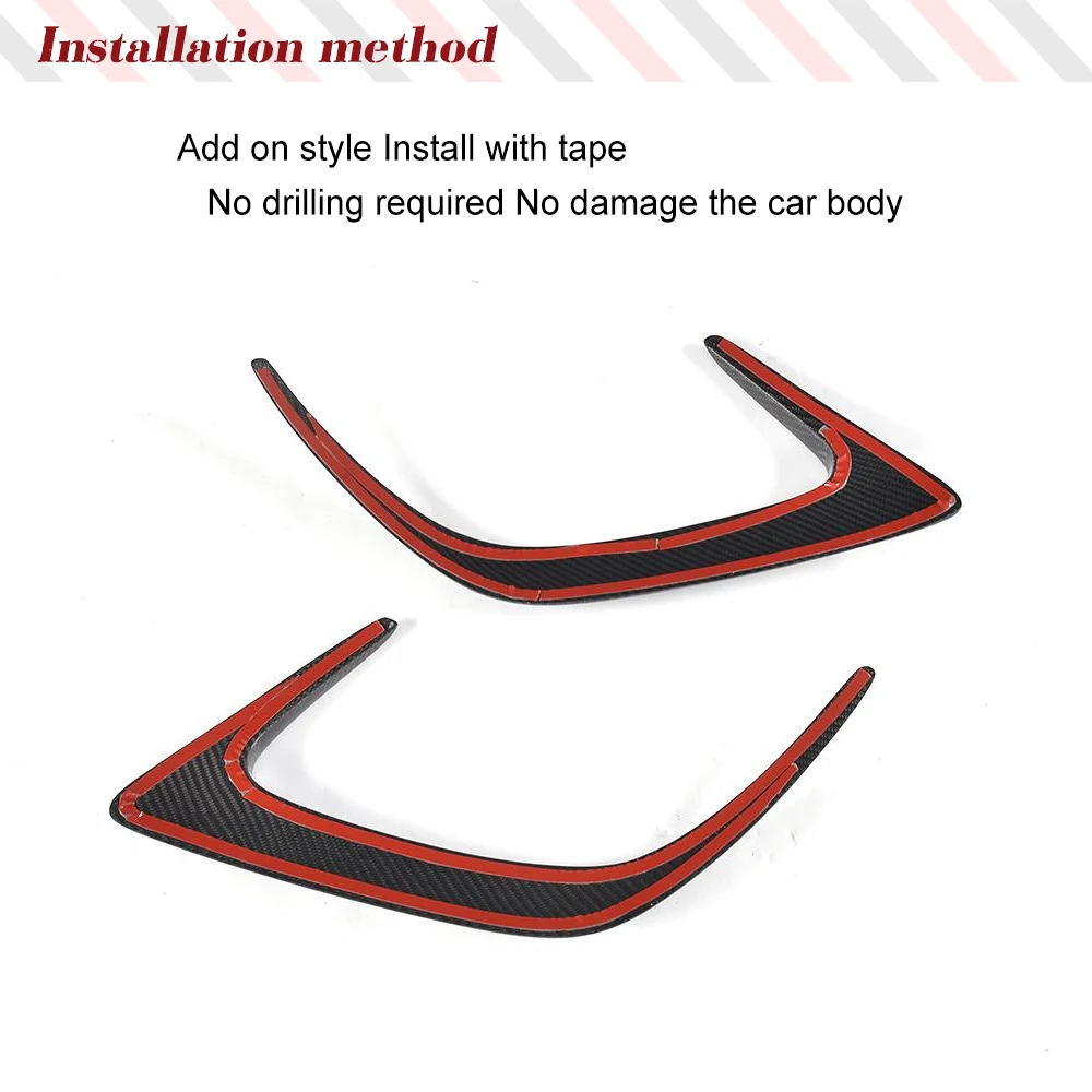 For Mercedes-Benz C-Class C205 A205 C63 AMG Coupe 2D 2015-2017 Carbon Fiber / FRP Black Car Rear Bumper Canards Spli