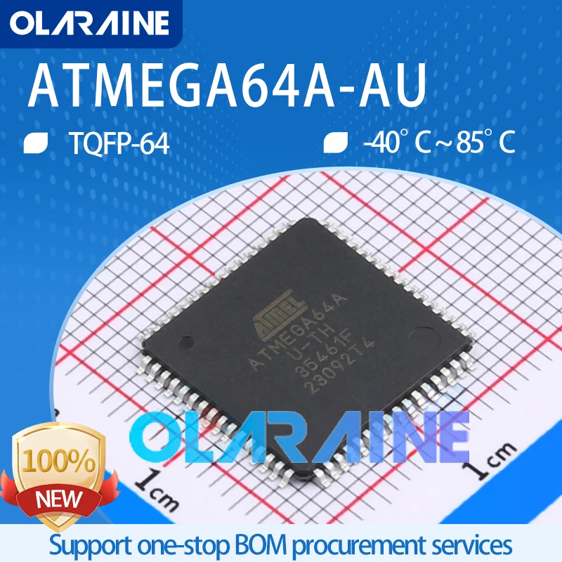 

1-10Pcs ATMEGA64A-AU TQFP-64 8-bit microcontroller - MCU 64K 16 MHz IC chips