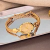 Vintage Women Gold Small Dial Elegant Wristwatch Luxury High Quality Stainless Steel Ladies Bracelet Quartz Watch Christmas Gift